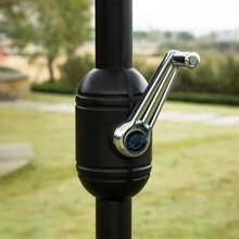 Sunnyglade 9' Patio Umbrella Outdoor Table Umbrella With 8 Sturdy Ribs (Tan) - Teal Blue - View 4