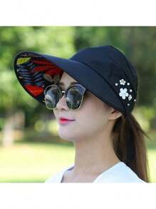 2025 New Fashion Women Outdoor Cap, Casual Foldable Sun Protection Hat, Versatile For Cycling, Travel - Khaki - View 10