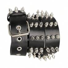 Nuevo cinturón de remaches de estilo punk para mujeres, correa de cintura decorada con remaches de metal para hombres y mujeres, estilo Y2K, retro, punk rock