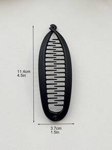 2 piezas Pinzas de pelo en forma de plátano de color negro mate y café con diseño simple y antideslizante, versátiles para recogidos bajos, accesorios para el cabello, accesorios escolares, accesorios para la cabeza, accesorios para el cabello para mujeres - Multicolor - Ver 3