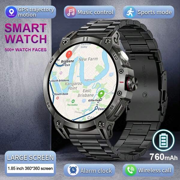 LIGE LIGE Fashion New Men's Women's Smart Watch Multiple Sports Modes, LED Flashlight, Smart Voice Assistant, 760 MAh Super Large Capacity Battery, Long-Lasting Battery, Compass, Fitness Tracking Fashion Multi-Functional Women's Sports Smart Watch