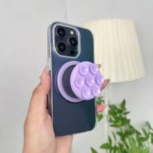 Magnetic Silicone Suction Cup Phone Holder, Extendable & Foldable, Hands-Free Shower Wall Phone Stand For Selfie And Video, Compatible With IPhone & Android Phones, Gift For Family And Friends, Push-Pull Phone Stand, Phone Accessory - Multicolor - View 2