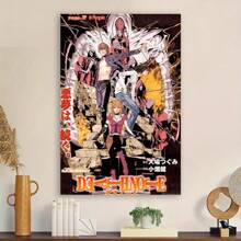 Framed Room Decor   Anime Canvas Poster ,  Black & White Manga Wall Art, Modern Decor For Teen Study Room And Living Room