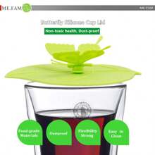 3 Pcs / 6 Pcs Silicone Butterfly Leaves Cup Lid Hot Tea Coffee Mug Cover Suction Seal Anti Dust Universal Glass Ceramic Plastic Cup Cap Accessories