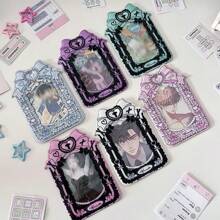 Kpop Photocard Holder With Keychain Y2K Kawaii Bow Lace Photo Card Sleeves ID Badge Holder Card Protector,School Supplies,Back To School - View 4