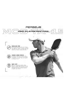 Racchetta da pickleball MOD TA-15 Pro Player Edition Gen 3 con nucleo di propulsione, spessore di 16 mm, realizzata in grafite termoformata T700 in fibra di carbonio