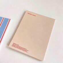 Cuaderno de estudiante con diseño geométrico de patrón de cereza, estilo INS, bloque de notas minimalista y antiadherente