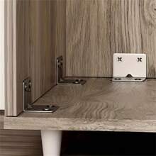 Stainless Steel Straight Angle Brackets, 90 Degree L-Shape Metal Connectors, Heavy Duty Right Angle Supports For Wooden Furniture, Suitable For Furniture And Shelf Construction, Screws Not Included