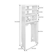 YUNRUX White Modern 4-Tier Toilet Cabinet PVC Storage Cabinet Storage - White - View 2