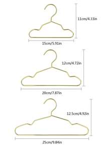 Set de 5 perchas para mascotas, perchas de metal mini doradas para osos de peluche, gatos, muñecas de títeres y tiendas de mascotas - Dorado - Ver 8