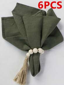 2/6/12/300pcs Solid Color Cloth Napkins, Reusable And Washable, Suitable For Parties, Gatherings, Picnics, Home Decor