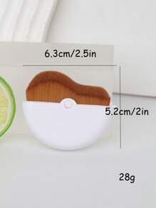 1pc Pink & White New Wavy Soft Bristle Makeup Foundation Brush, Quickly Applies Powder To Skin, With Rotating Protective Cover For Convenient Carrying And Touch-Ups, Makeup Tool - Multicolor - View 3