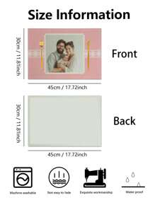 1pc Customized Photo Placemats, Personalized Name Printed Heat Resistant Kitchen Mats For Dining Table, Home Party Decoration