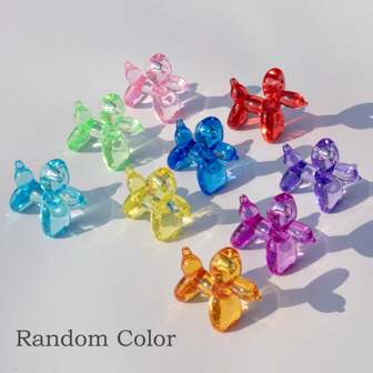 20 piezas de encantos de escultura de perros de globo en miniatura, encantos de animales de globo de colores mezclados al azar, accesorios DIY para repostería y otras manualidades DIY, relleno de jarrones, lindo perro de globo diminuto para decoración del jardín o paisaje de microflorario