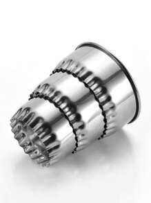 3入組/套不銹鋼圓形模具和手壓機套裝曲奇模具壓餃子機烹飪配件烘焙工具