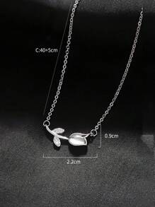 قلادة الزنبق من الفضة الإسترليني عيار 925، رائعة وخفيفة بطراز طبيعي أنيق وفريد بتصميم زهري، للنساء