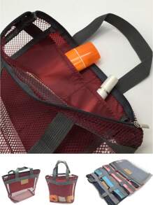Shower Caddy Portable - Mesh Shower Caddy Bag Clear Bag, Wash Bag Toiletries Bag Basket Tote Tote Bag Durable Clear Bag, Wash Bag Toiletries Bag, Cosmetic Bag, For College Dorm Room Bathroom Gym Camp Quick Dry Shower Bags For Women Men With Hoo Graduation