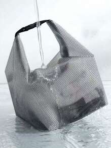 1pack/2pcs Or 1pc Mesh Shower Bag For Women, Waterproof Travel Cosmetic Bag, Plastic Makeup Case With Hook And Handle Travel Essentials Travel Accessories Travel Must Haves - Multicolor - View 4