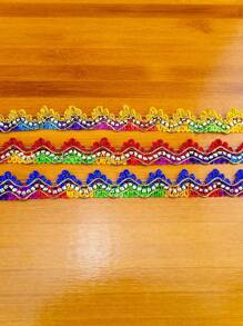 Multicolor Wavy Triangular Woven Lace Trim, Sewing Accessories For Clothing, Curtains, Shoes, Bags, Crafts, Colorful Decorative Ribbon