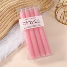 4 件装多色 10 英寸和 8 英寸条纹蜡烛棒，无烟无味，燃烧时间长，创意蜡烛，祈祷蜡烛，适用于家居装饰、节日、生日派对、婚礼、浪漫烛光晚餐、夏季蜡烛季、放松蜡烛、石蜡蜡烛、女性礼品蜡烛 - 彩色 - 查看 15