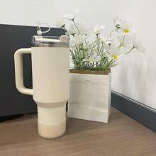 SUGAW 2 piezas Accesorios de botella de agua de silicona, Funda de taza con purpurina de 2.95 pulgadas, Tapa de pajita con flor de hibisco (se ajusta a pajitas de 10 mm), Accesorios de taza hermosos y a la moda, anti-polvo, anti-caídas, y de reducción de ruido, adecuados para fitness, actividades al aire libre, decoración de tazas, compatibles con, regalo del Día de la Madre, útiles escolares de regreso a clases