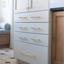 1 Piece Of Modern Minimalist Aluminum Alloy, Gold/Black Handle Drawer, Wardrobe, Nightstand, Locker, Door Handle, Furniture Hardware