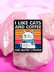 1PC Cartoon Quotation Enamel Pin Animals Brooches Lapel Pins Badge On Backpack Costume Accessories Fashion Jewelry Gifts - Multicolor - View 7