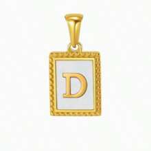1pc Stainless Steel English Letter Pendant Personalized Mix Ins Style Commuter Necklace Pendant For Men And Women