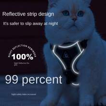 Reflective Pet Harness And Leash Set For Dog & Cat, Escape Proof Adjustable Small Dog Harness With Soft Mesh