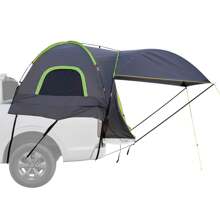 Pickup Truck/SUV Tent, Fits 5.0-10 Ft Truck Tents For Camping, Waterproof PU2000 2-8 Person Sleeping Truck Bed Tent, Sturdy Truck Bed Camper Shell With Expandable Awning, Rainfly, Storage Bag - Truck 5.0-5.2 ft 2-3 Person - 查看 8