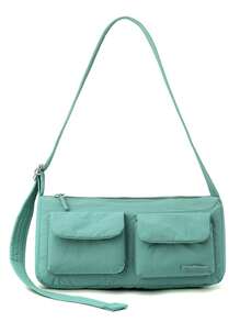 Lightweight Nylon Multi-Pockets Handbag Fanny Pack Shoulder Purses Crossbody Bag For Women - Màu lục lam - Xem 1