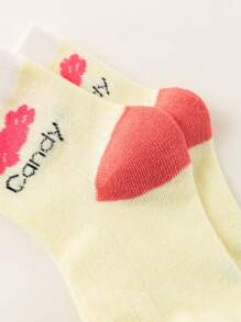 1/5/12 Pares de Meias Infantis para Primavera/Verão com Padrões Coloridos de Coelho, Urso e Coração, Meias Curtas Macias, Confortáveis e Respiráveis, Meias Casuais Versáteis Estudantis e Esportivas, Estilo e Cor Aleatórios para Volta às Aulas e Uso Diário
