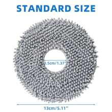 8 Pack Mop Pads For Roborock Q Revo/Qrevo S/Qrevo Pro/Qrevo Plus/Qrevo Master/Qrevo Slim/Qrevo Curv/Qrevo Edge/Qrevo MaxV/Saros 10R Robot Vacuum Cleaner, Spin Cleaning Pads Replacement Accessories Set - Grey - View 4