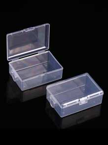 1 hộp đựng đồ trang sức, phụ kiện, đồ điện tử, văn phòng phẩm, hộp nhựa trong suốt chia ngăn có nắp lật, hộp đựng đồ trang điểm mỹ phẩm di động cho ngày tựu trường - Trong sáng - Xem 7