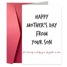 1 张有趣的母亲节/生日贺卡 - 送给女儿、儿子或丈夫的完美礼物 - 彩色 - 查看 2