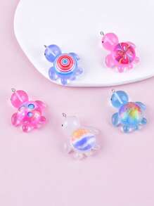 5pcs Fashion Big Size Ocean Turtle Resin Pendant For Women DIY Keychain Jewelry Making
