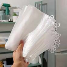 20 piezas Bolsas de cierre de plástico transparente reutilizables con asas - Impermeables, excelentes para viajes o almacenamiento