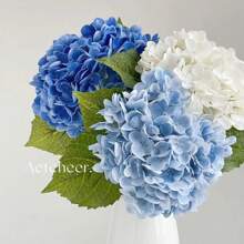 1 Pieza Hortensia artificial, flor de hortensia de textura realista, flor artificial, decoración de habitación, Pascua, arreglos, alta calidad de ramilla floral falsa, decoración del Eid Mubarak, para boda DIY, ramo, fiesta, sala de estar del hogar, jardín de cocina, oficina, regalo del Día de la Madre