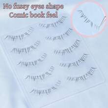 C Curl North Star Lower Lashes Slouchy False Lashes, Natural Simulation Fairy Lash, Comic Style, Suitable For Parties, Daily Travel Wear, Easy To Wear, DIY Eyelash Extension, Natural And Voluminous Look