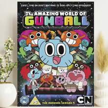Framed Amazing World Of Gumball Canvas Wall Art - Less Anime Poster, Perfect For Bedroom & Room Decor