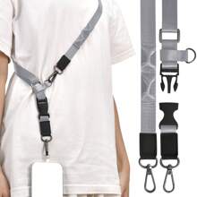 Adjustable Phone Lanyard Strap, Suitable For All Smartphone Models, Thick 0.8 Inch (2cm) Wide, Multifunctional Nylon Shoulder Strap, , For Hiking, Crossbody Bag