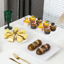 1 件亚克力白色甜点架，多功能蛋糕架，糖果托盘，饼干盘，可调节披萨/食物服务架，适用于婚礼、派对、毕业典礼 - 白色 - 查看 5