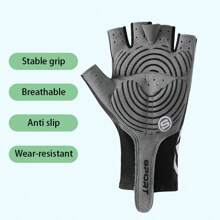 1 Paio di Guanti da Ciclismo, Moderni a Mezza Dita, Assorbimento degli Urti, Anti-Scivolo, Resistenti all'Usura, Traspiranti in Seta di Ghiaccio per l'Estate, Adatti per Uomo e Donna, Mountain Bike e Bicicletta