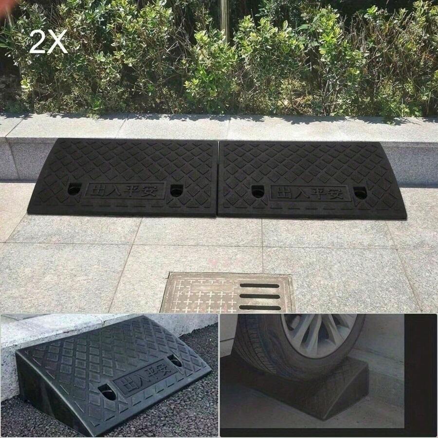 Heavy Duty Curb Ramp Portable Lightweight Threshold Ramp For Wheelchair Car Bike