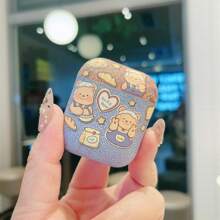 Cute Butter Bear Design Silicone Protective Case Compatible With Apple 4, Pro 2, 3, Pro, Gen 2/Gen 3, Wireless Earphone Accessories