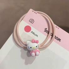 Sanrio -1pc/2pcs Hello Kitty Cartoon Cute Headband, Sweet And Versatile High Elasticity Rubber Band, Ponytail Headband Hair Accessory Headband. Home Bathroom Decor Fall Decor Back To School