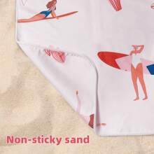 Toalha de Praia Multifuncional de Secagem Rápida e Livre de Areia, Poncho de Surf com Capuz Compacto para Adultos Homens e Mulheres, Roupa de Mergulho com Mangas Ajustáveis para Surf, Natação, Banho, Casamento, Decoração de Casa e Banheiro, Volta às Aulas
