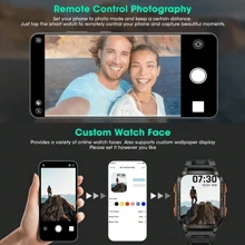 SENBONO Reloj inteligente para hombre SENBONO con llamada inalámbrica (hacer/responder llamadas), resistente al agua para deportes al aire libre, con linterna LED, monitor de frecuencia cardíaca, rastreador de fitness, control de cámara, control de música, modos deportivos múltiples, compatible con Android e iOS
