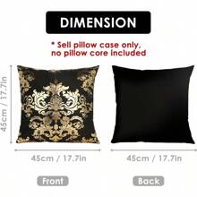 LAPONO Cushion Covers Velvet 4 Packs, 45x45 Cm Square Throw Pillow Case Soft Sofa Pillowcases Modern Line Decorative With Invisible Zipper For Couch Livingroom Bedroom Home (Black White)