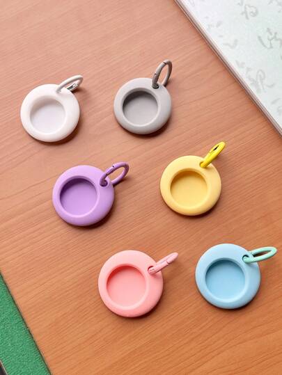 Funda protectora de silicona para AirTag de Apple con llavero, funda protectora anti-pérdida para rastreador de mascotas perros y gatos, funda protectora para rastreador AirTag 2 2025